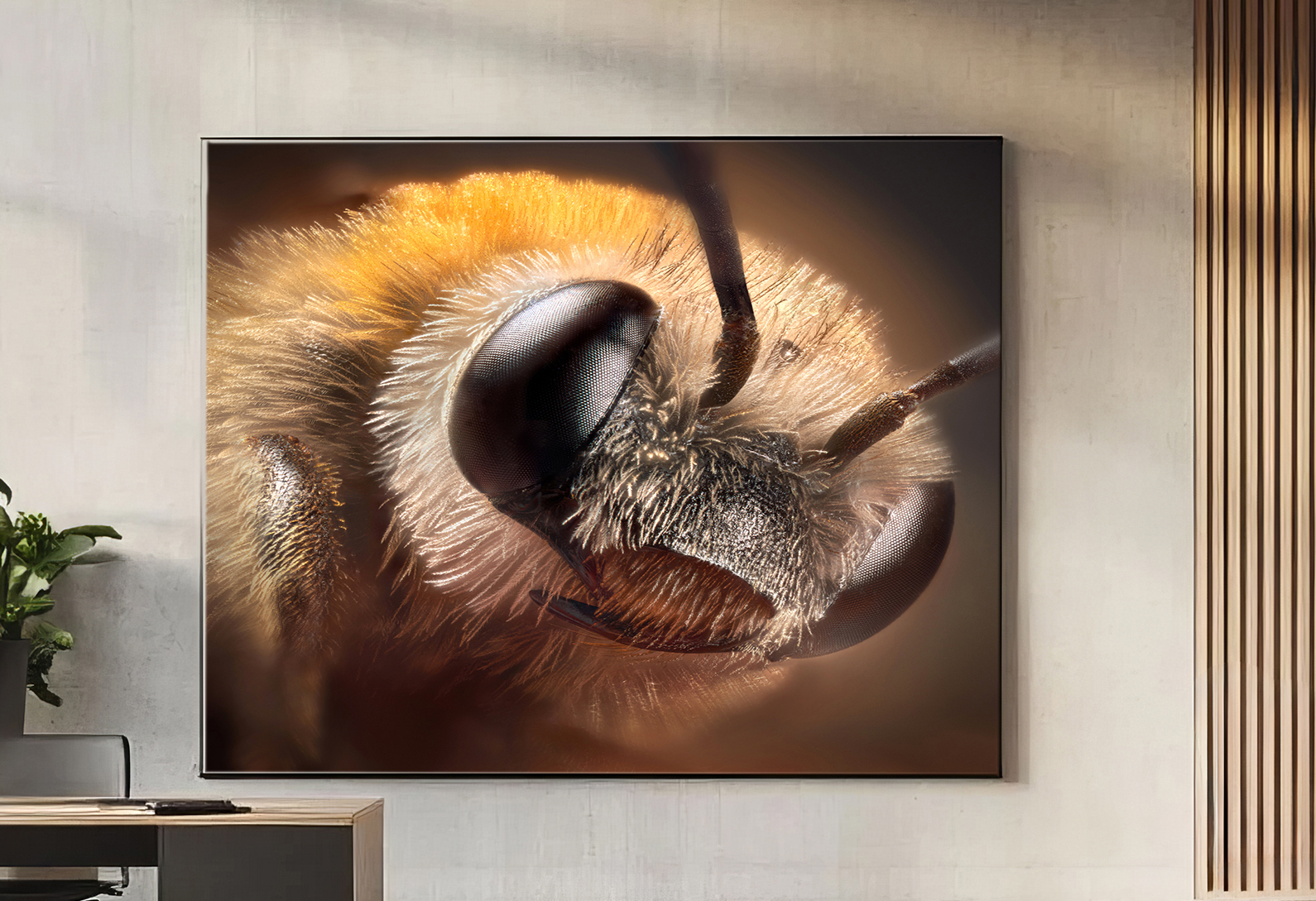 Bee portrait wall art