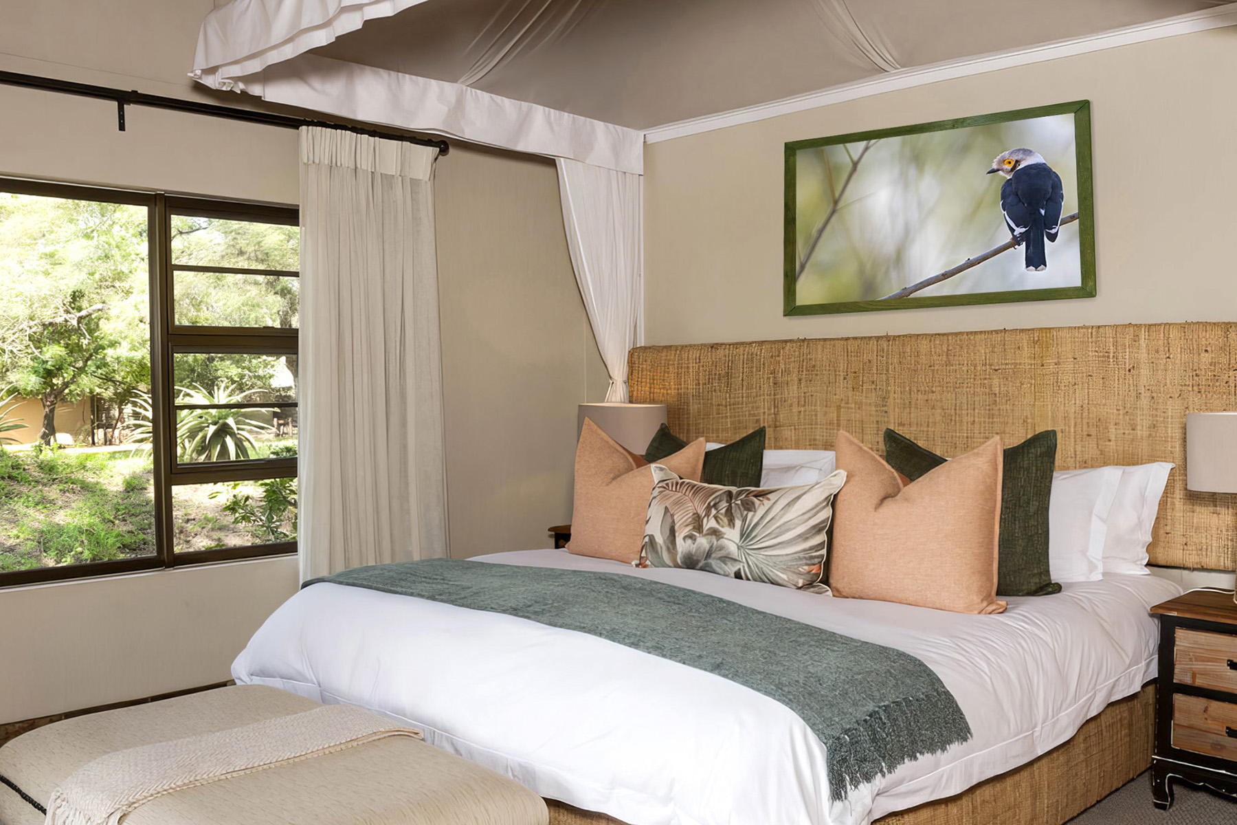 White-crested Helmut Shrike wall art